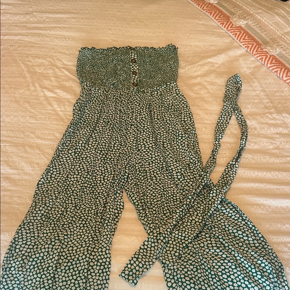 Green floral Jumpsuit